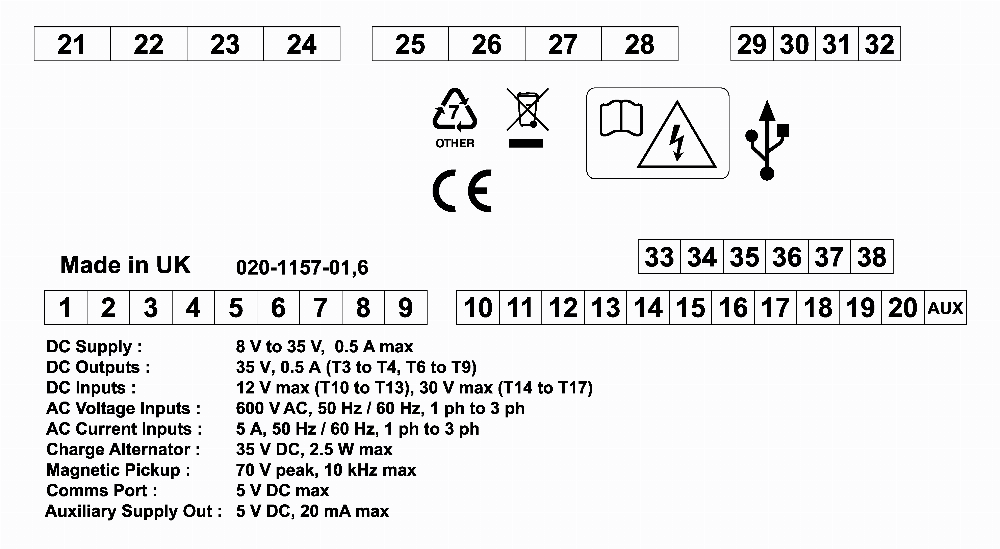 Deep Sea Electronics DSEG4500 Connection Diagram